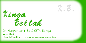 kinga bellak business card